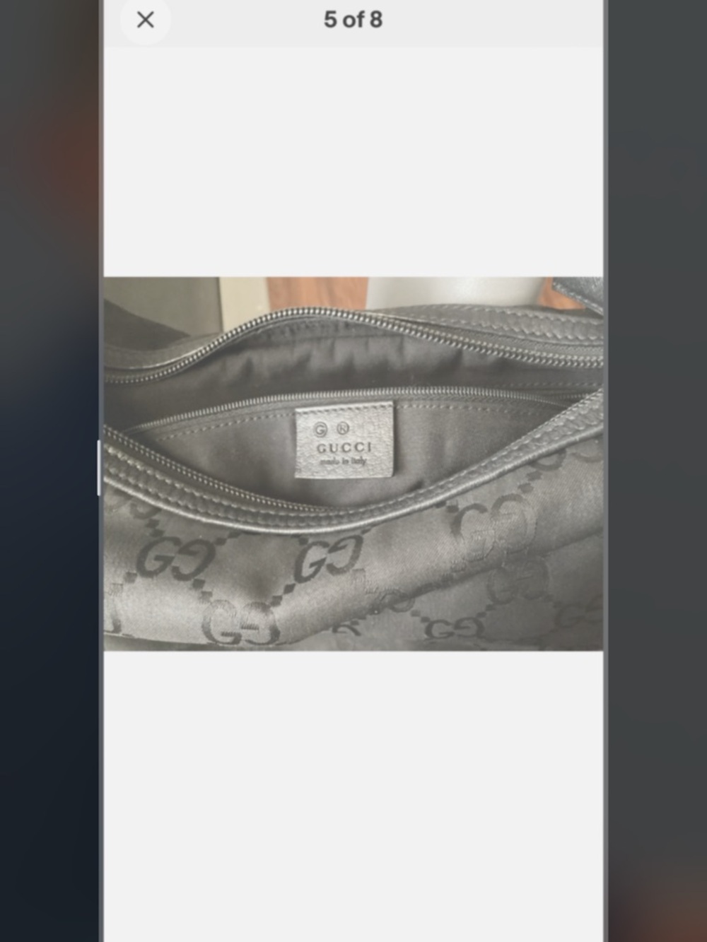 Gucci Black GG Logo shoulder bag - Picture 6 of 8